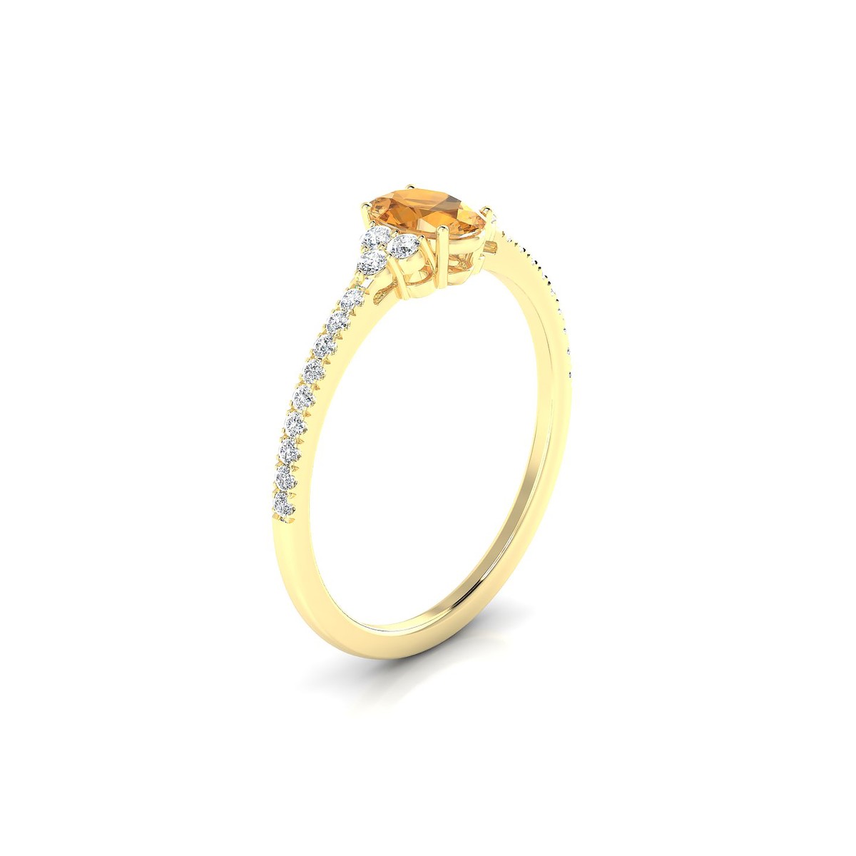 Reverie | 18k Yellow Gold 6 x 4 mm Oval Citrine Ring