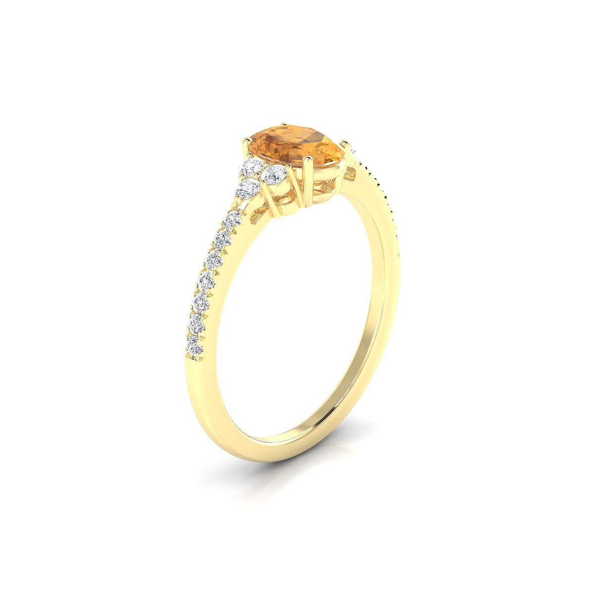Reverie | 18k Yellow Gold 7 x 5 mm Oval Citrine Ring