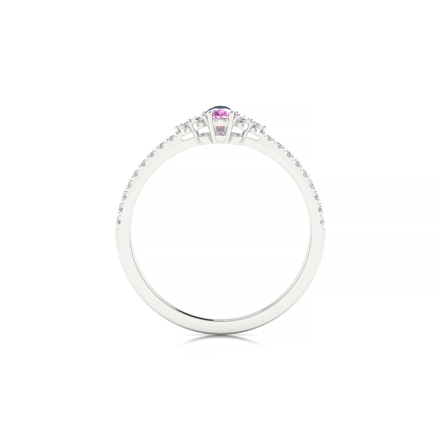 Reverie | 18k White Gold 5 x 3 mm Pear Pink Sapphire Ring