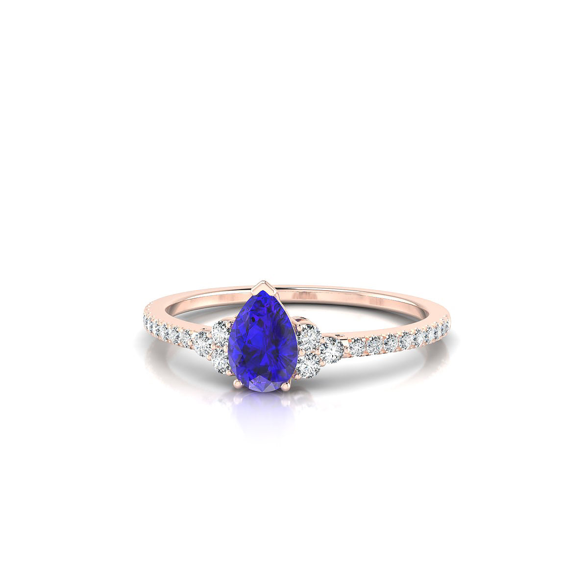 Reverie | 18k Rose Gold 6 x 4 mm Pear Tanzanite Ring