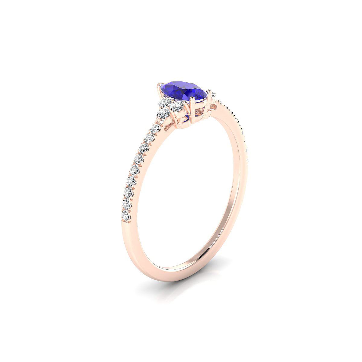 Reverie | 18k Rose Gold 6 x 4 mm Pear Tanzanite Ring