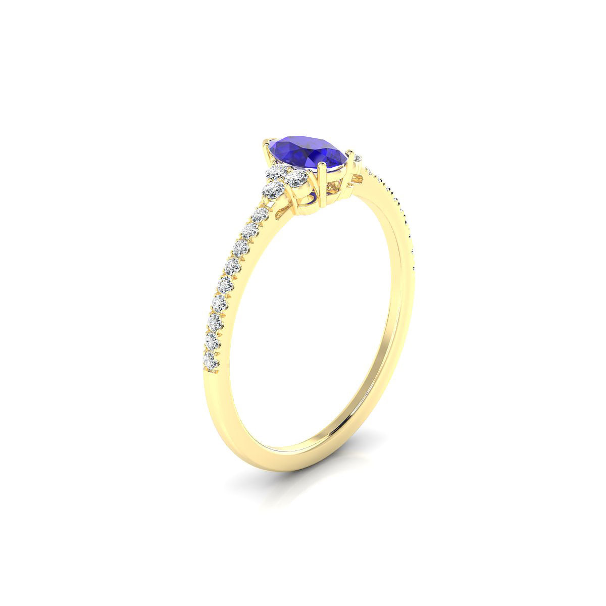 Reverie | 18k Yellow Gold 6 x 4 mm Pear Tanzanite Ring