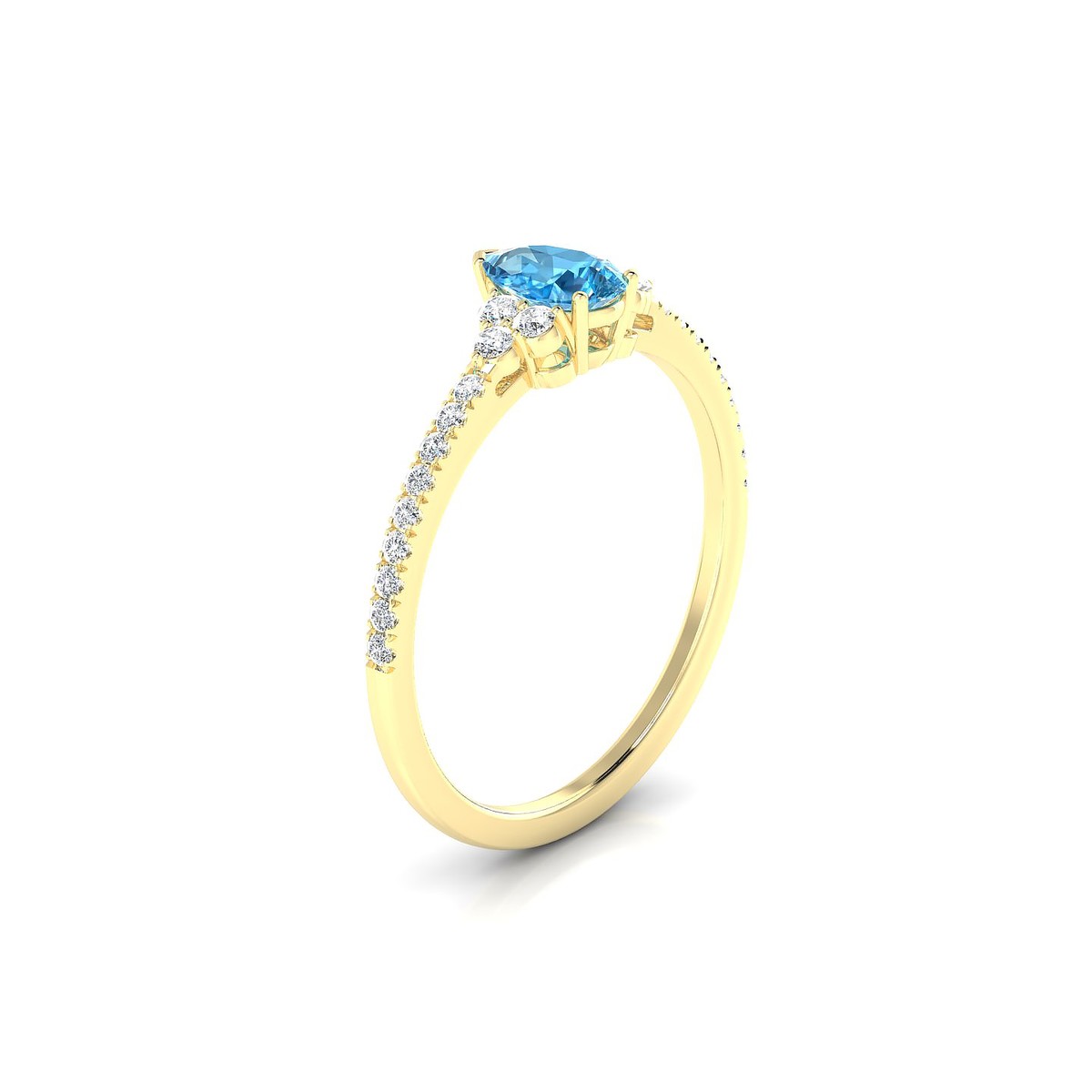 Reverie | 18k Yellow Gold 6 x 4 mm Pear Topaz Ring