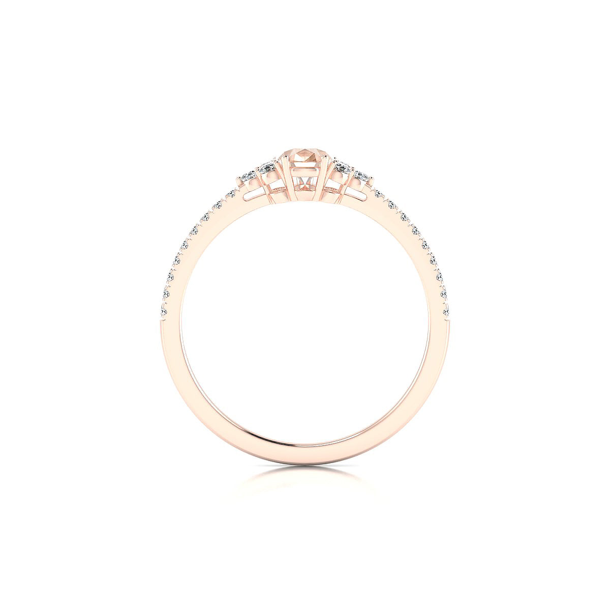 Reverie | 18k Rose Gold 6 x 4 mm Pear Morganite Ring