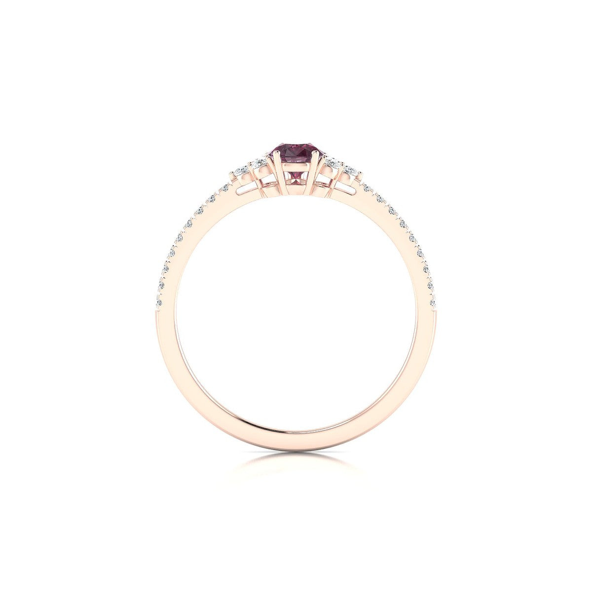 Reverie | 18k Rose Gold 6 x 4 mm Pear Rhodolite Ring