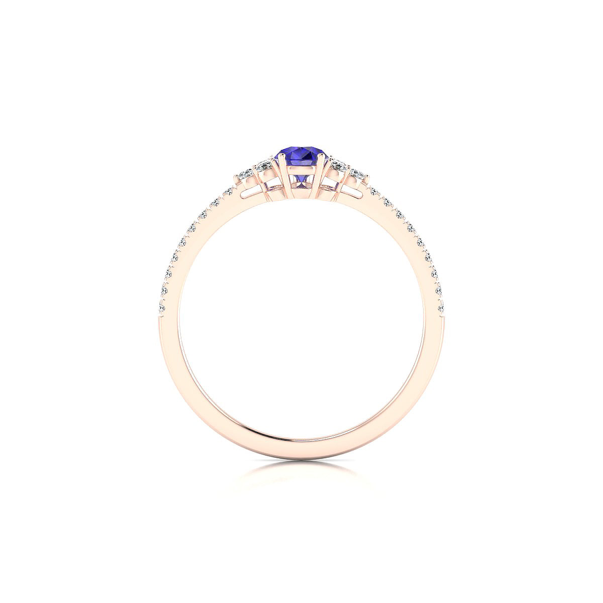 Reverie | 18k Rose Gold 6 x 4 mm Pear Tanzanite Ring