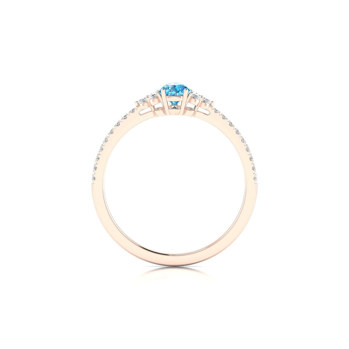 Reverie | 18k Rose Gold 6 x 4 mm Pear Topaz Ring