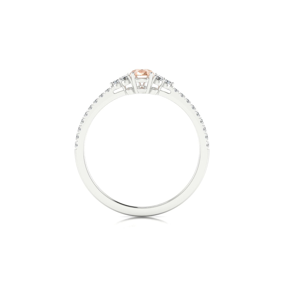 Reverie | 18k White Gold 6 x 4 mm Pear Morganite Ring