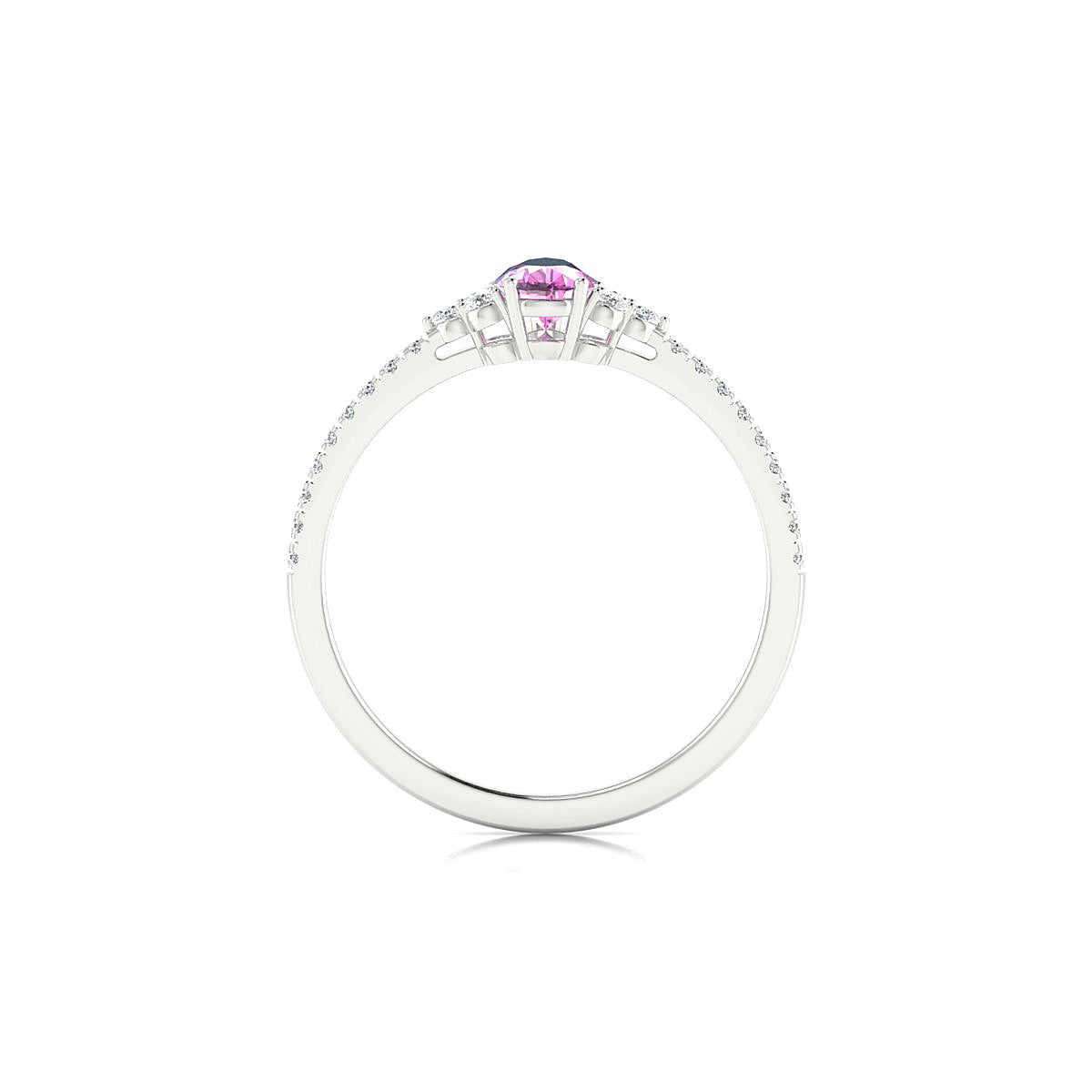 Reverie | 18k White Gold 6 x 4 mm Pear Pink Sapphire Ring