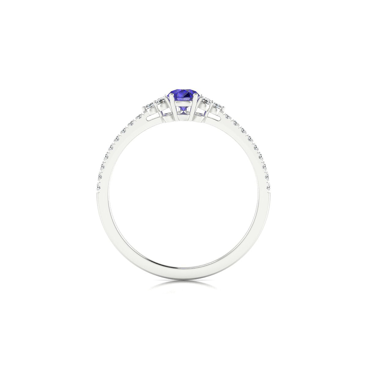 Reverie | 18k White Gold 6 x 4 mm Pear Tanzanite Ring