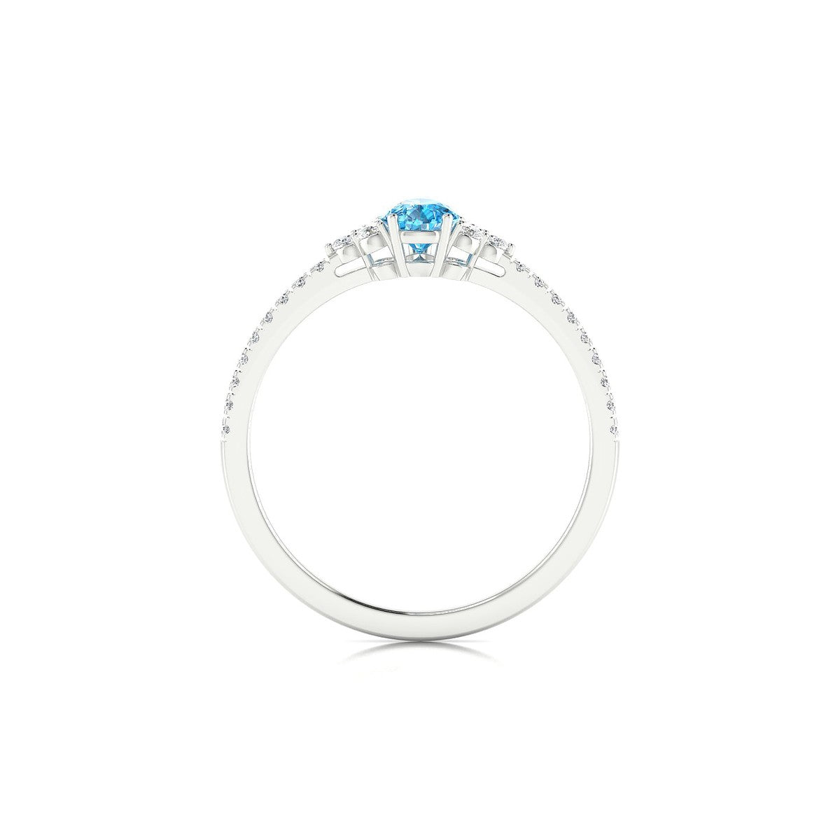 Reverie | 18k White Gold 6 x 4 mm Pear Topaz Ring