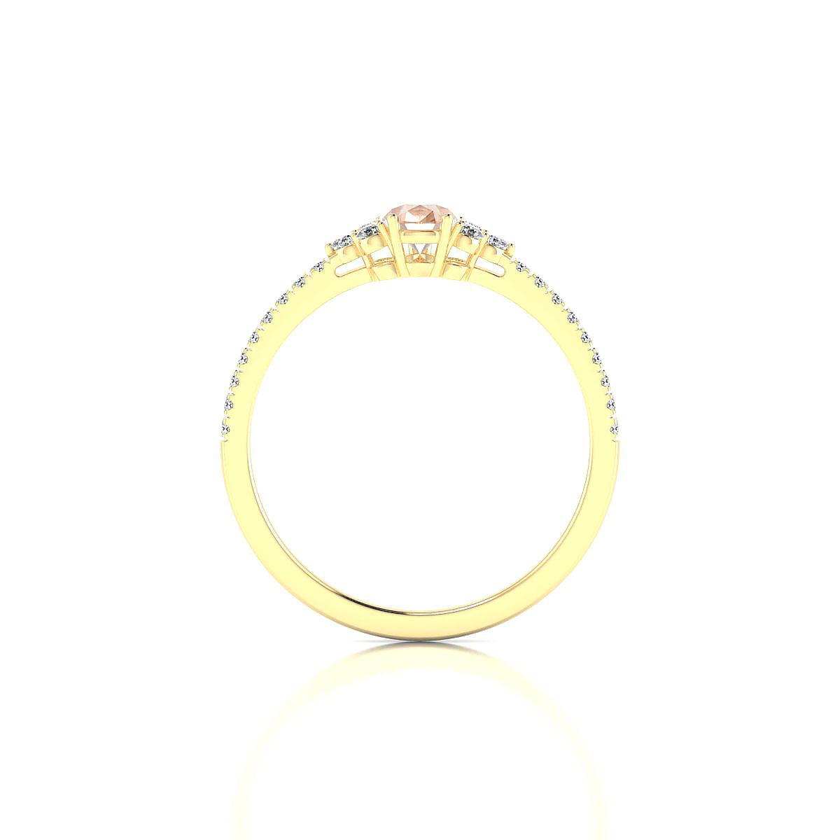 Reverie | 18k Yellow Gold 6 x 4 mm Pear Morganite Ring