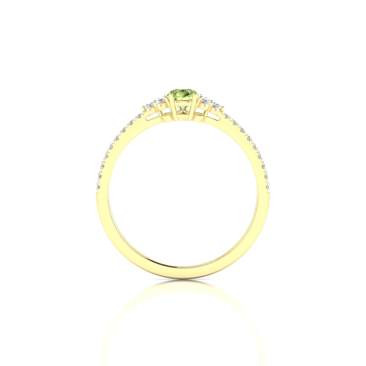 Reverie | 18k Yellow Gold 6 x 4 mm Pear Peridot Ring