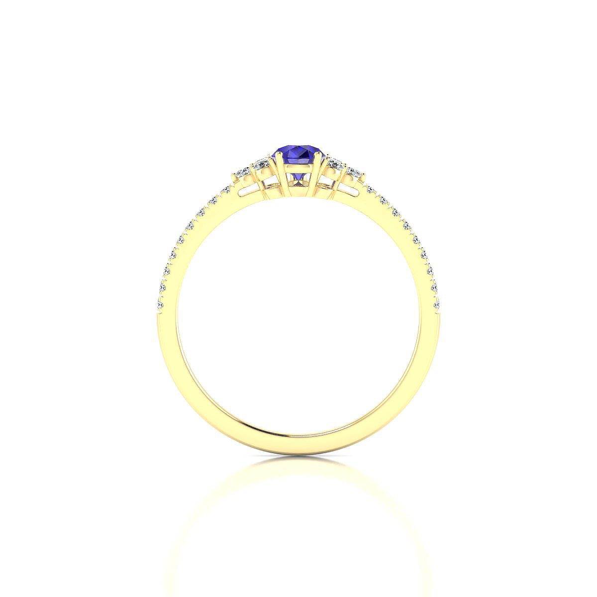 Reverie | 18k Yellow Gold 6 x 4 mm Pear Tanzanite Ring