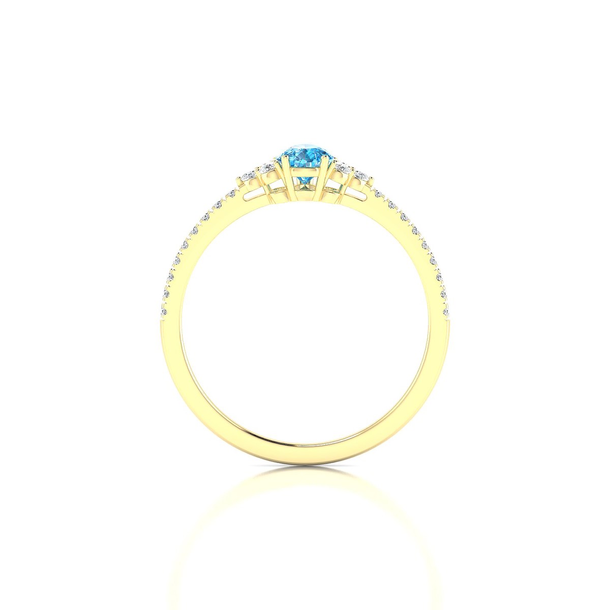Reverie | 18k Yellow Gold 6 x 4 mm Pear Topaz Ring