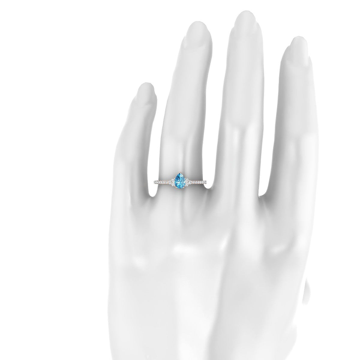 Reverie | 18k Rose Gold 6 x 4 mm Pear Topaz Ring