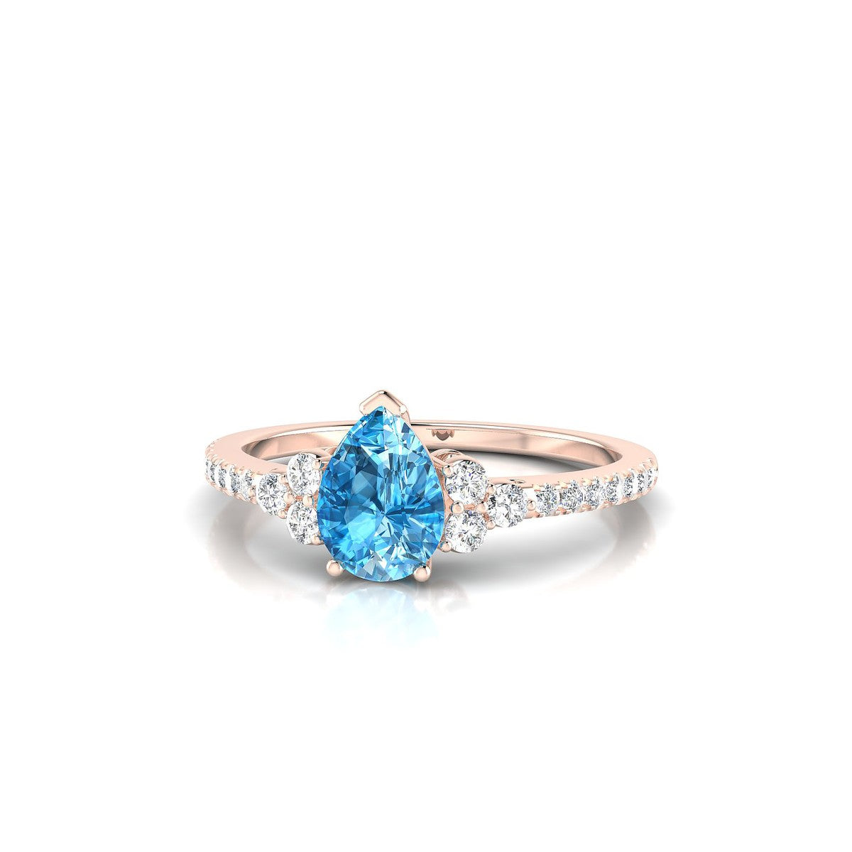 Reverie | 18k Rose Gold 7 x 5 mm Pear Topaz Ring