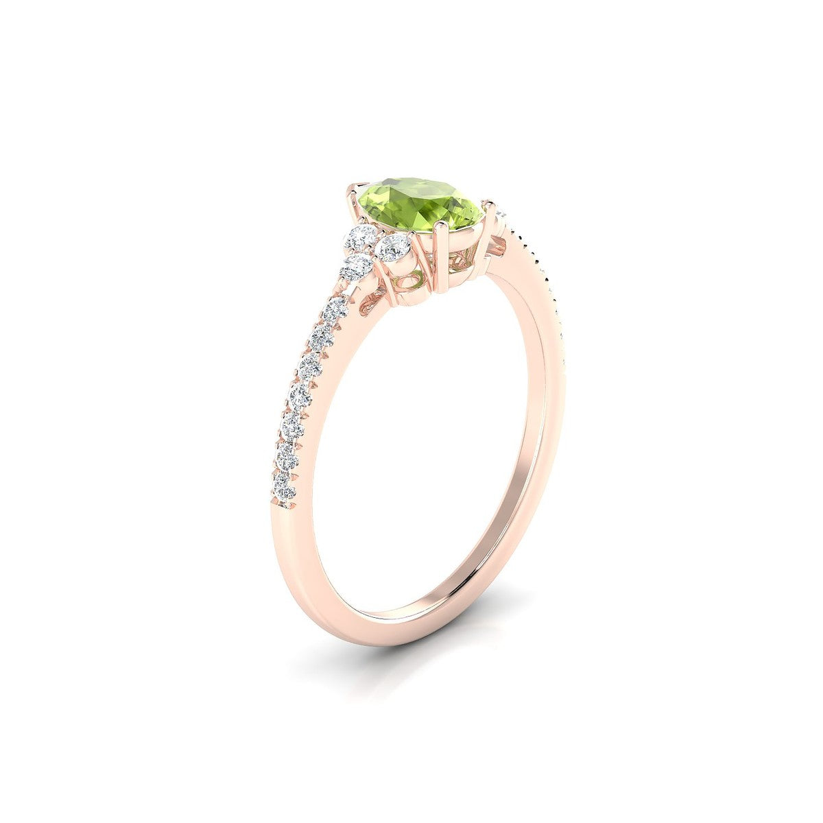 Reverie | 18k Rose Gold 7 x 5 mm Pear Peridot Ring