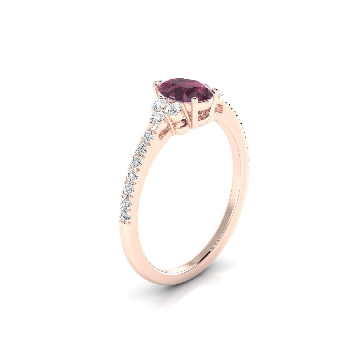 Reverie | 18k Rose Gold 7 x 5 mm Pear Rhodolite Ring