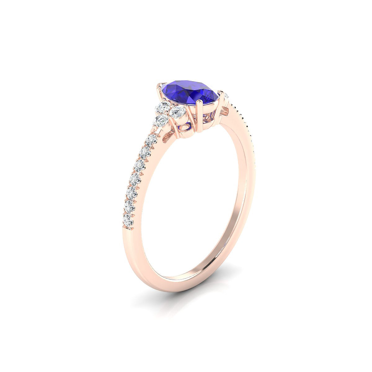 Reverie | 18k Rose Gold 7 x 5 mm Pear Tanzanite Ring