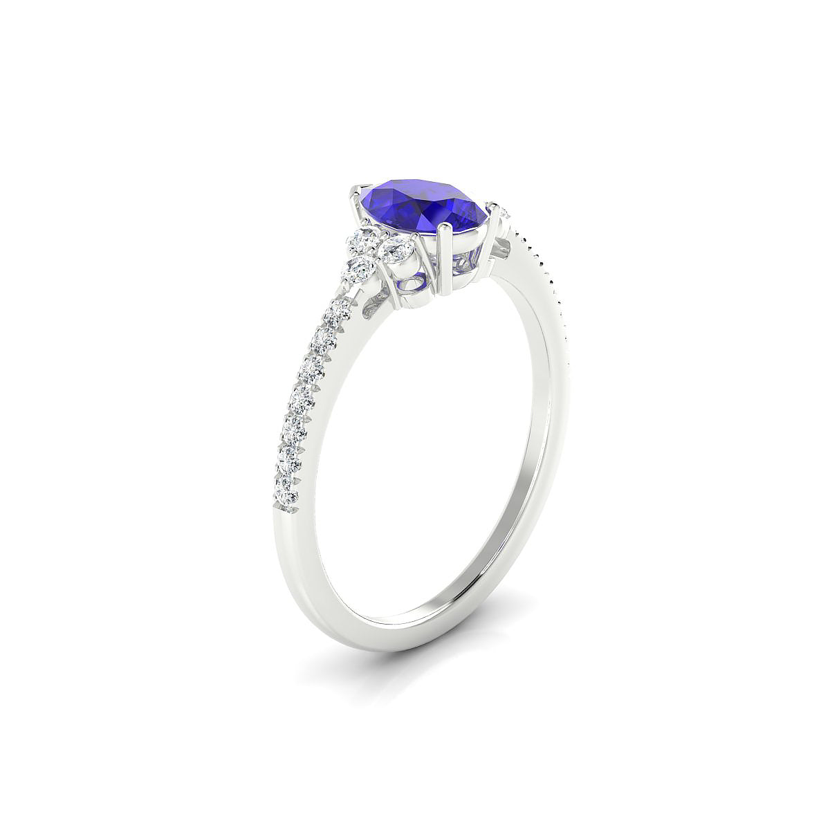 Reverie | 18k White Gold 7 x 5 mm Pear Tanzanite Ring