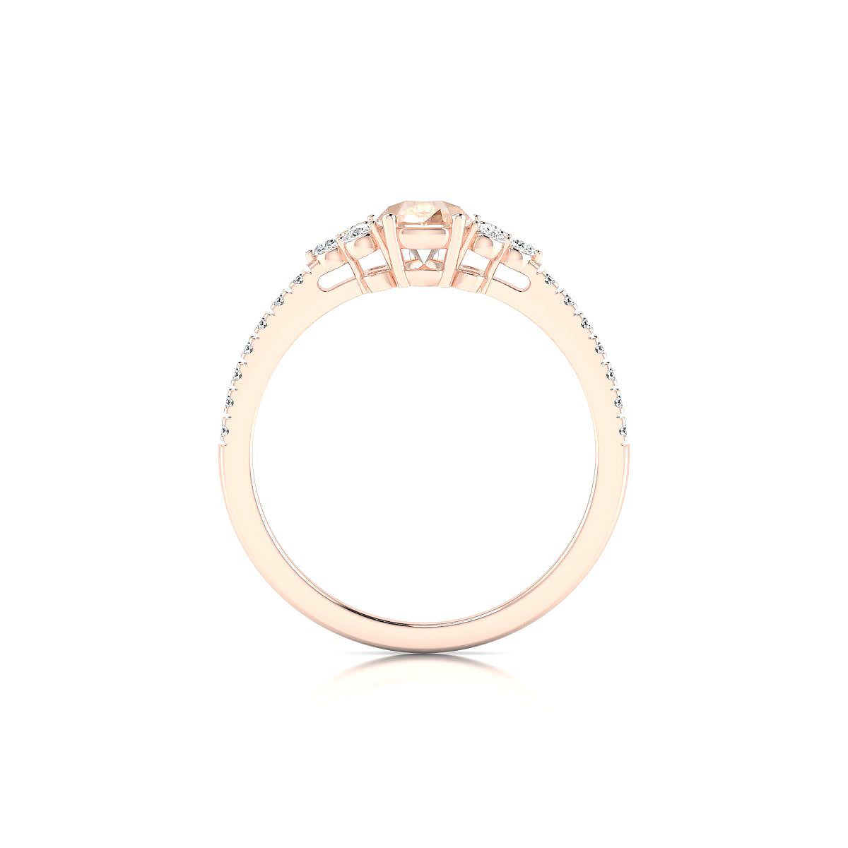 Reverie | 18k Rose Gold 7 x 5 mm Pear Morganite Ring