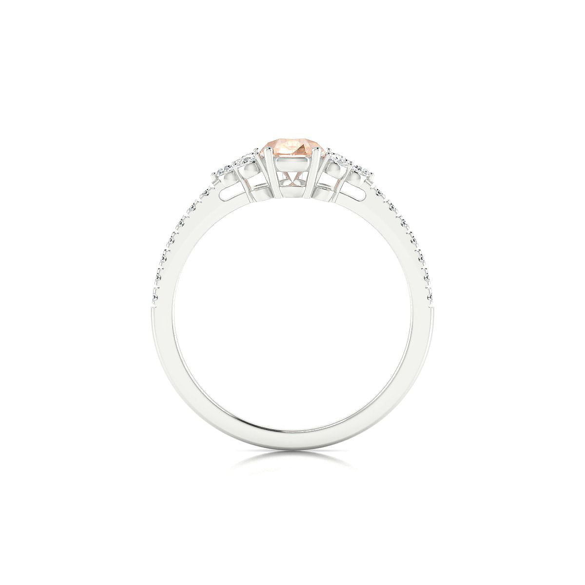 Reverie | 18k White Gold 7 x 5 mm Pear Morganite Ring