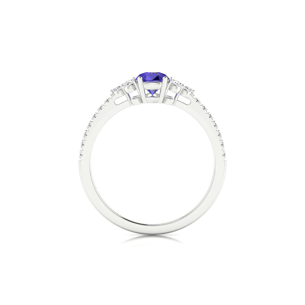 Reverie | 18k White Gold 7 x 5 mm Pear Tanzanite Ring