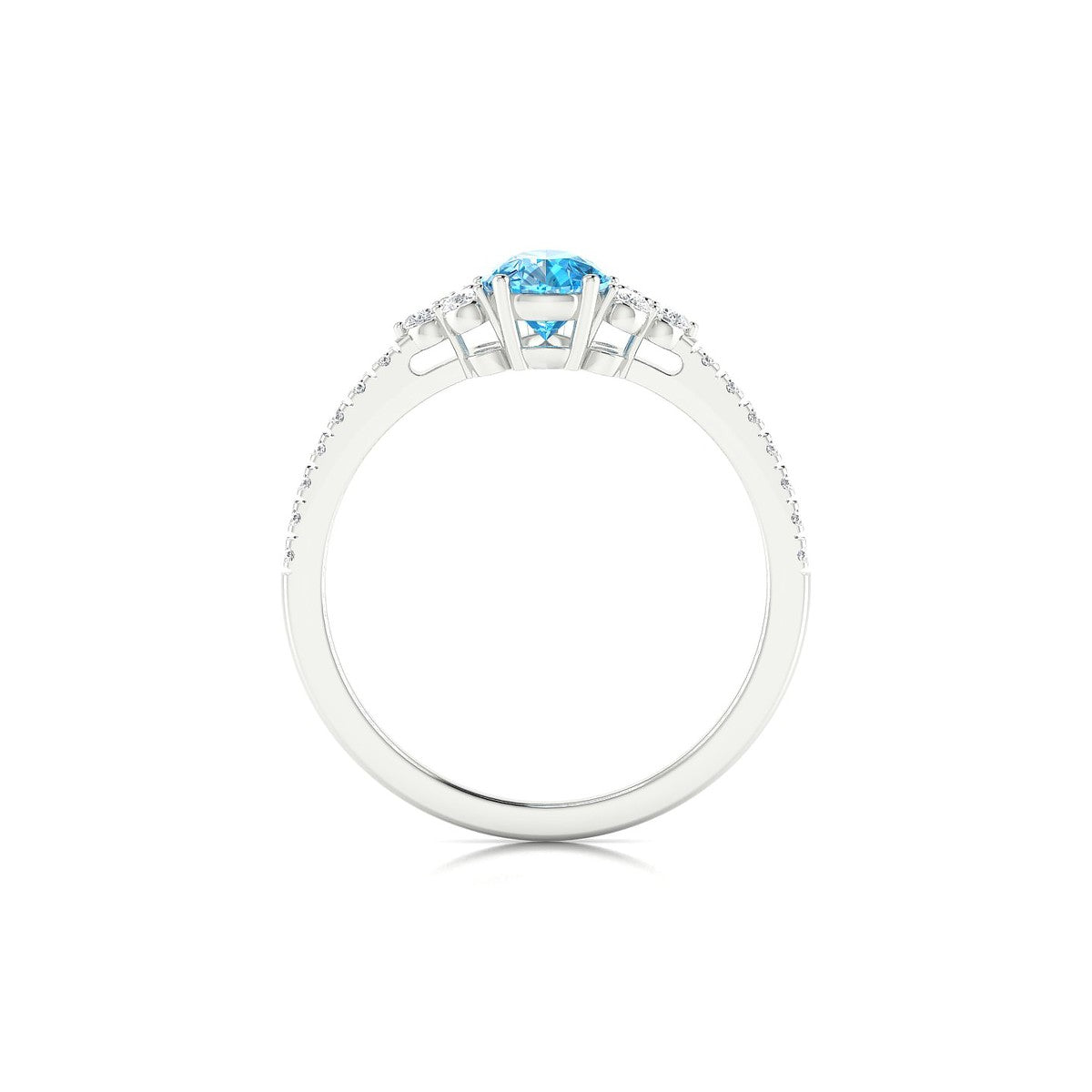 Reverie | 18k White Gold 7 x 5 mm Pear Topaz Ring