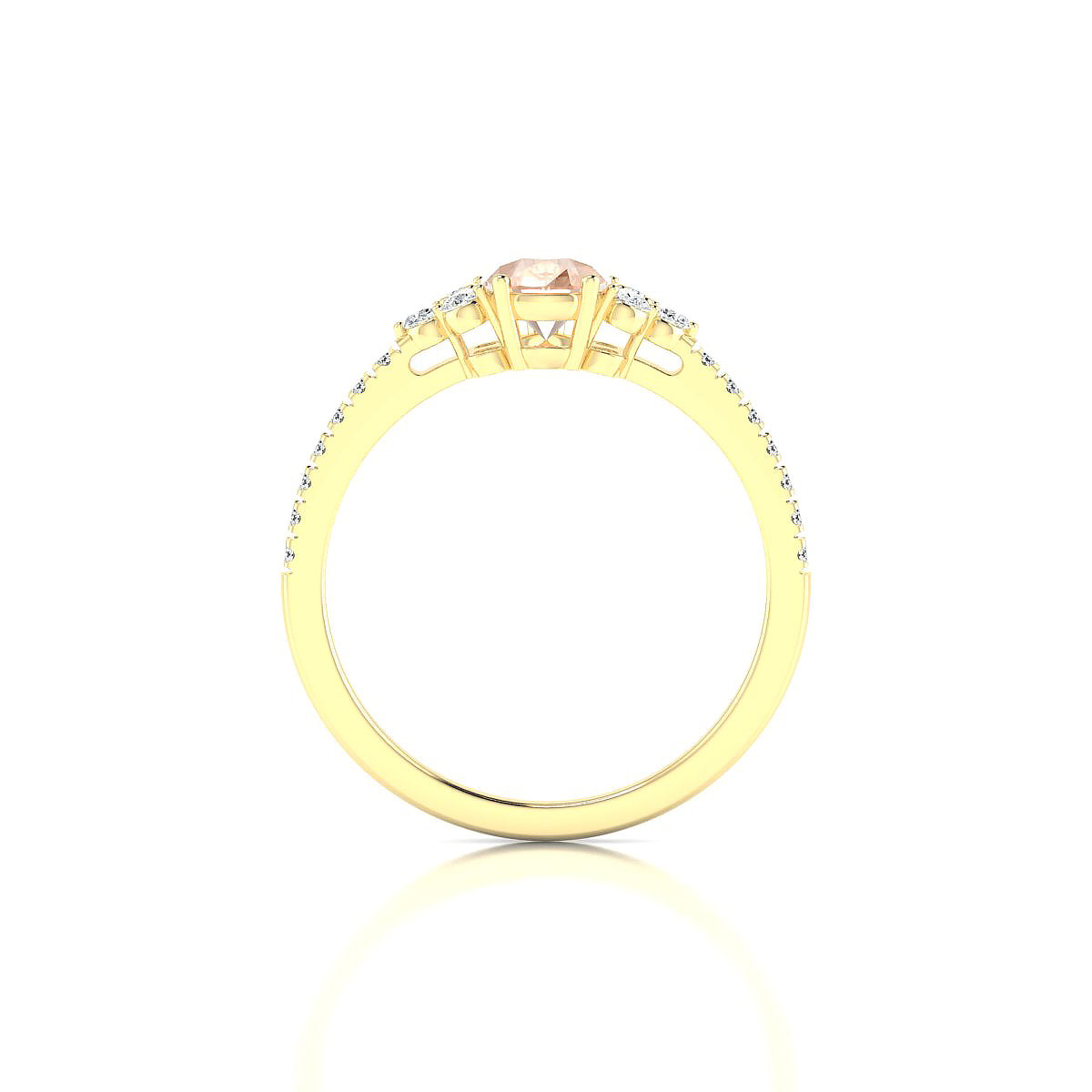 Reverie | 18k Yellow Gold 7 x 5 mm Pear Morganite Ring