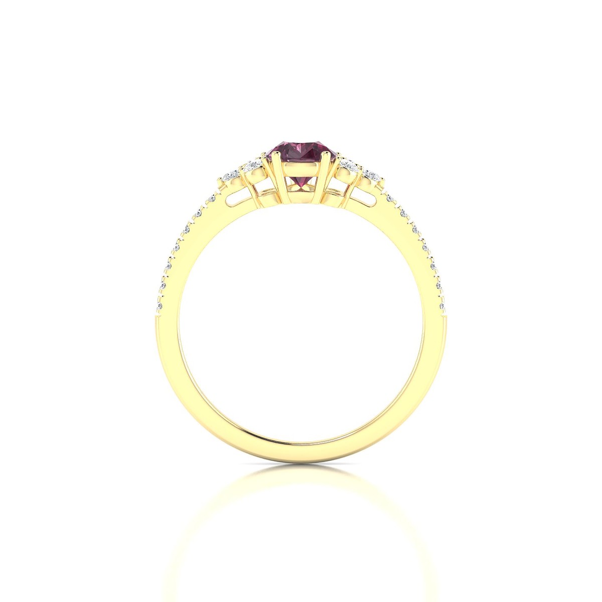 Reverie | 18k Yellow Gold 7 x 5 mm Pear Rhodolite Ring