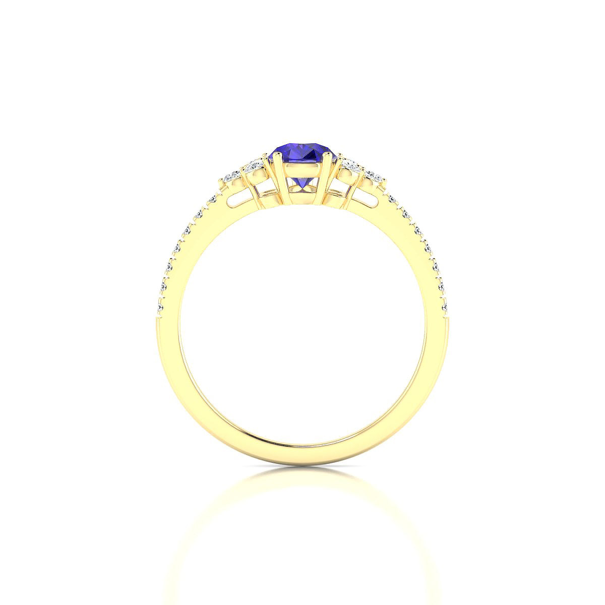 Reverie | 18k Yellow Gold 7 x 5 mm Pear Tanzanite Ring