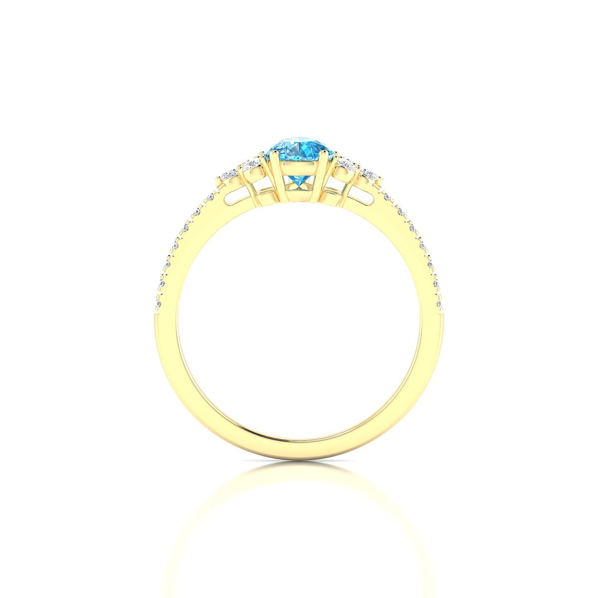 Reverie | 18k Yellow Gold 7 x 5 mm Pear Topaz Ring
