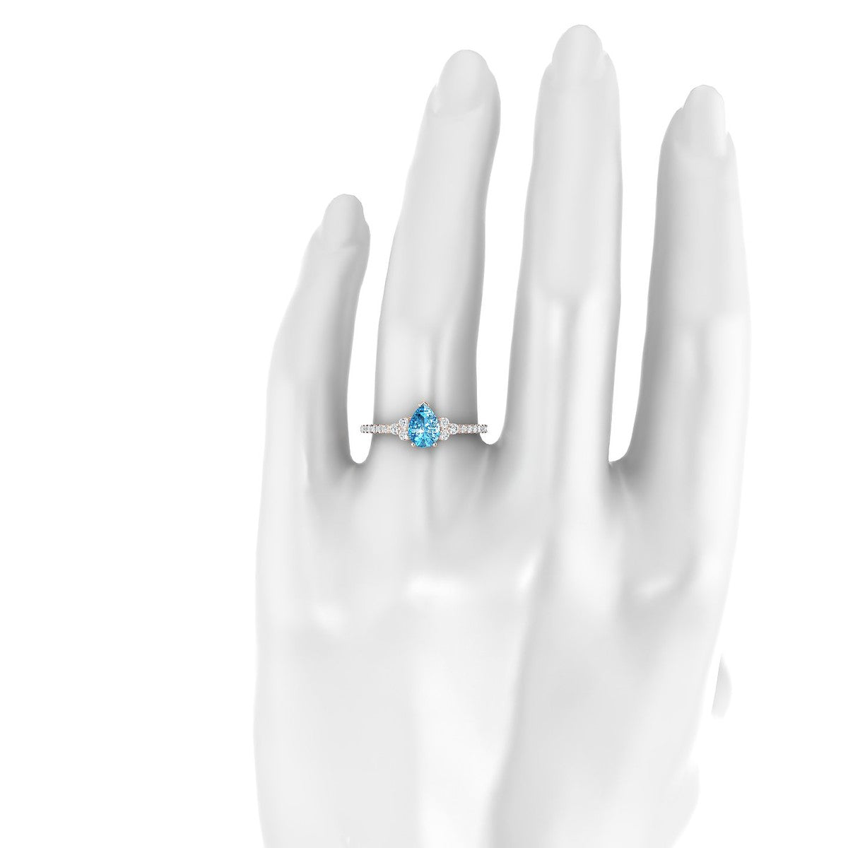 Reverie | 18k Rose Gold 7 x 5 mm Pear Topaz Ring