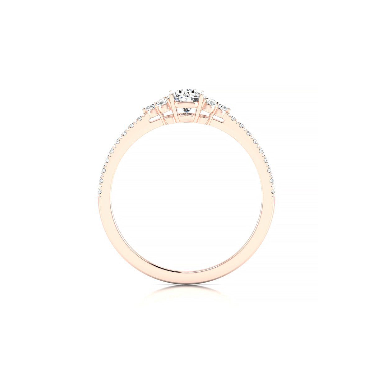 Reverie | 18k Rose Gold 4.2 mm Round Diamond Ring