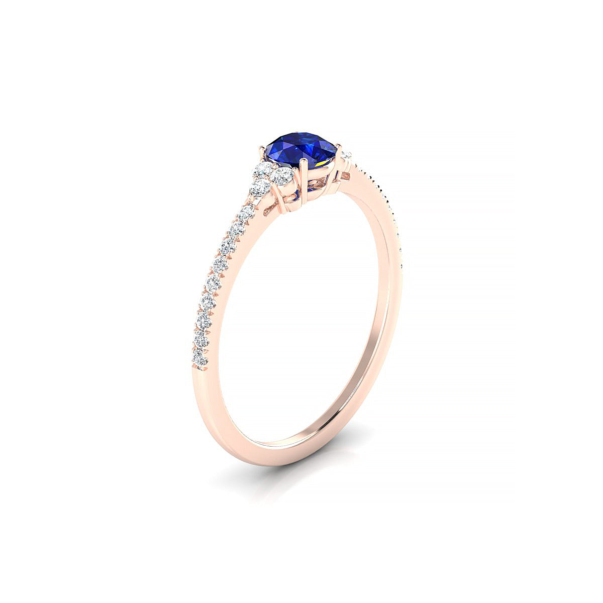 Reverie | 18k Rose Gold 4.5 mm Round Sapphire Ring