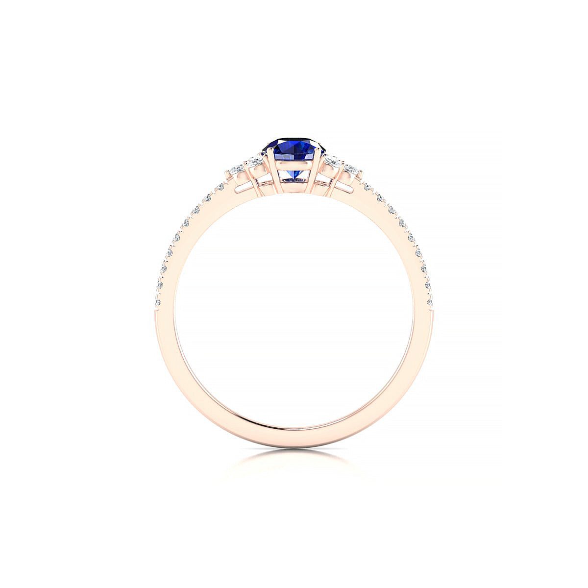 Reverie | 18k Rose Gold 4.5 mm Round Sapphire Ring