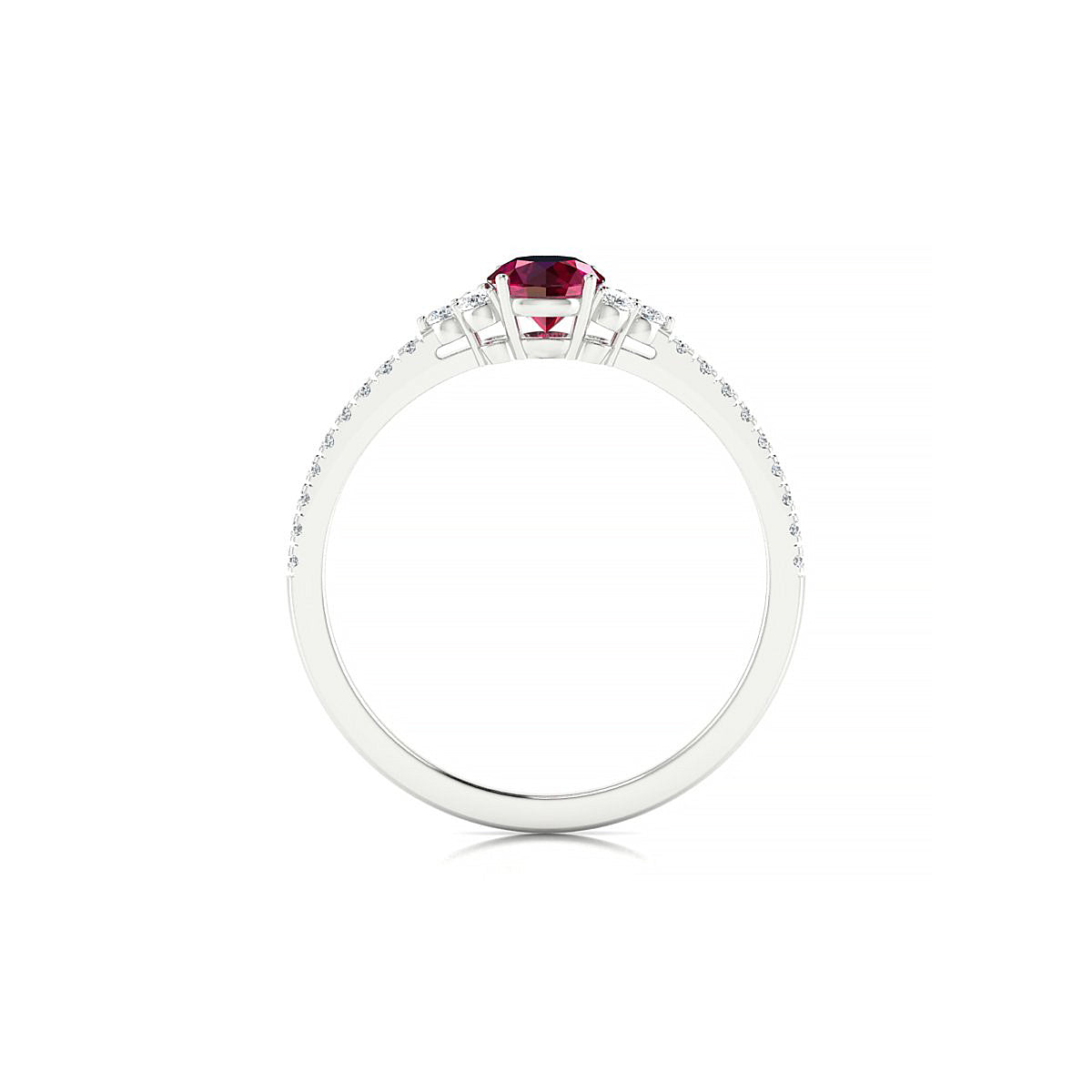 Reverie | 18k White Gold 4.5 mm Round Ruby Ring