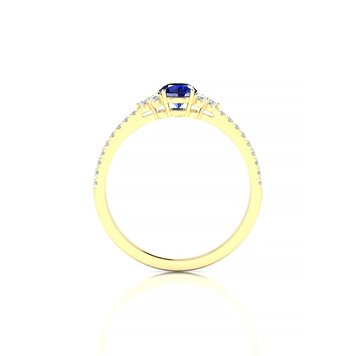 Reverie | 18k Yellow Gold 4.5 mm Round Sapphire Ring