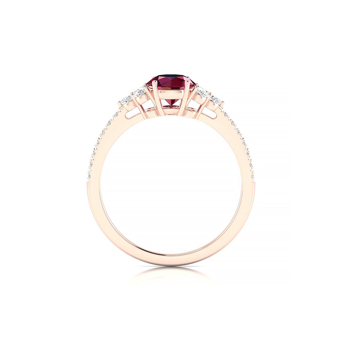 Reverie | 18k Rose Gold 6 mm Round Ruby Ring