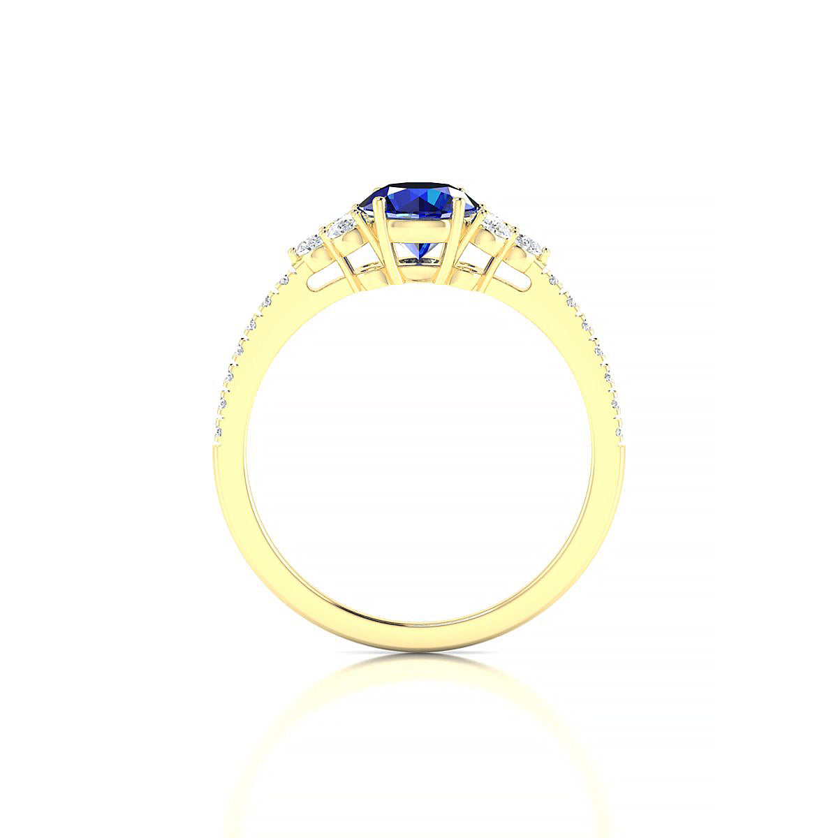 Reverie | 18k Yellow Gold 6 mm Round Sapphire Ring