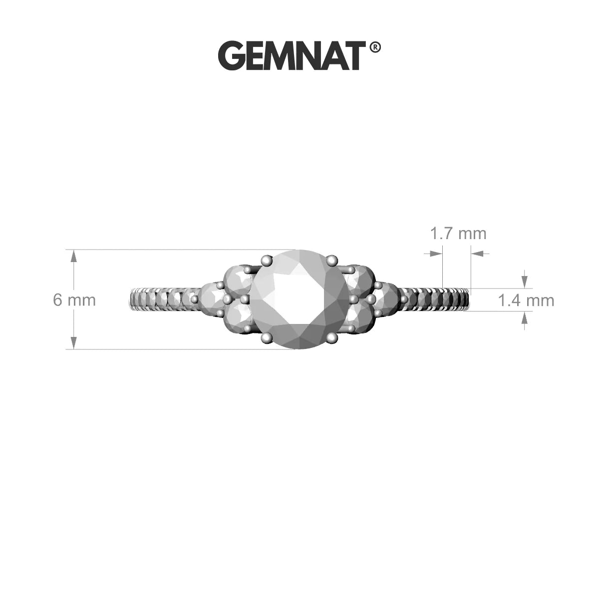 Reverie | 18k Rose Gold 6 mm Round Aquamarine Ring