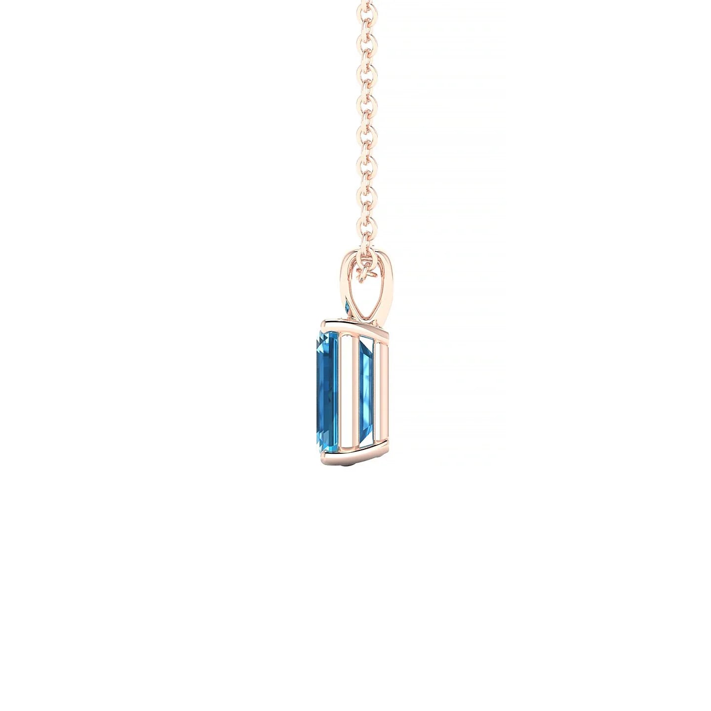 Reverse | 18k Rose Gold 7 x 5 mm Emerald Topaz Pendant
