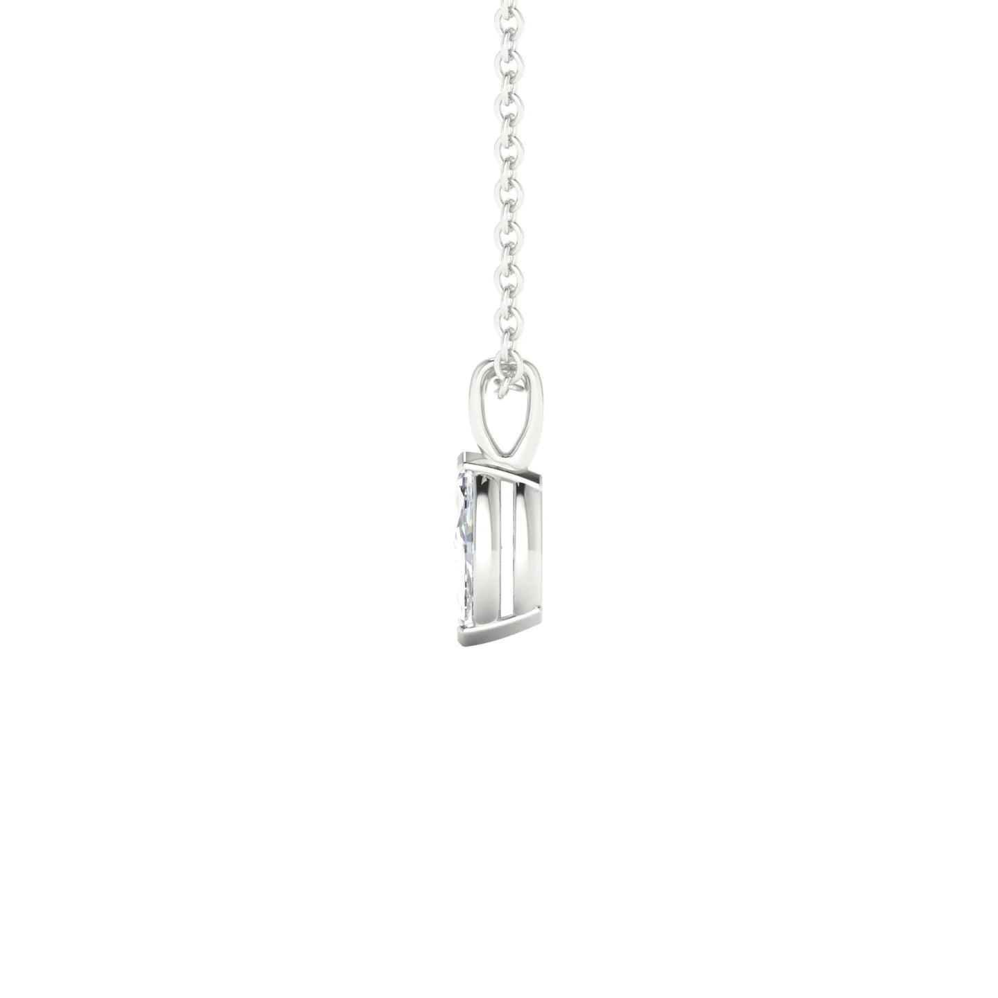 Reverse | 18k White Gold 6 x 3 mm Marquise Diamond Pendant