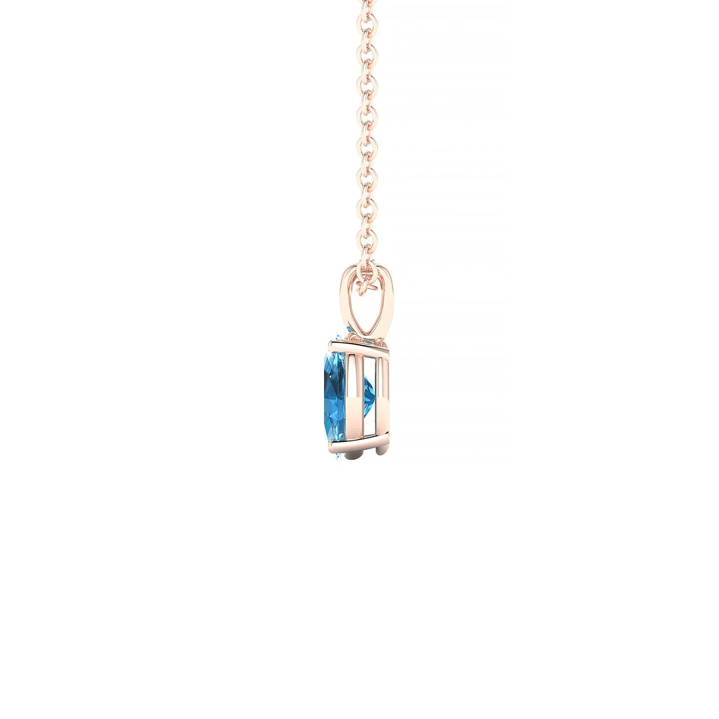 Reverse | 18k Rose Gold 6 x 4 mm Oval Topaz Pendant
