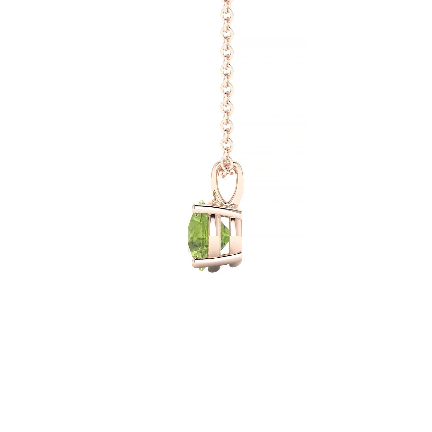Reverse | 18k Rose Gold 6 mm Round Peridot Pendant