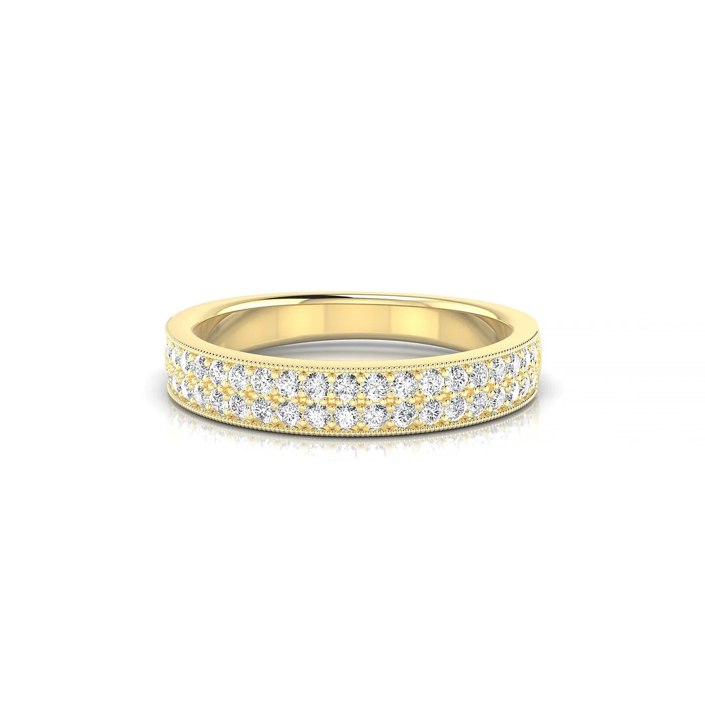Rhyme | 18k Yellow Gold 1.3 mm Round Diamond Ring
