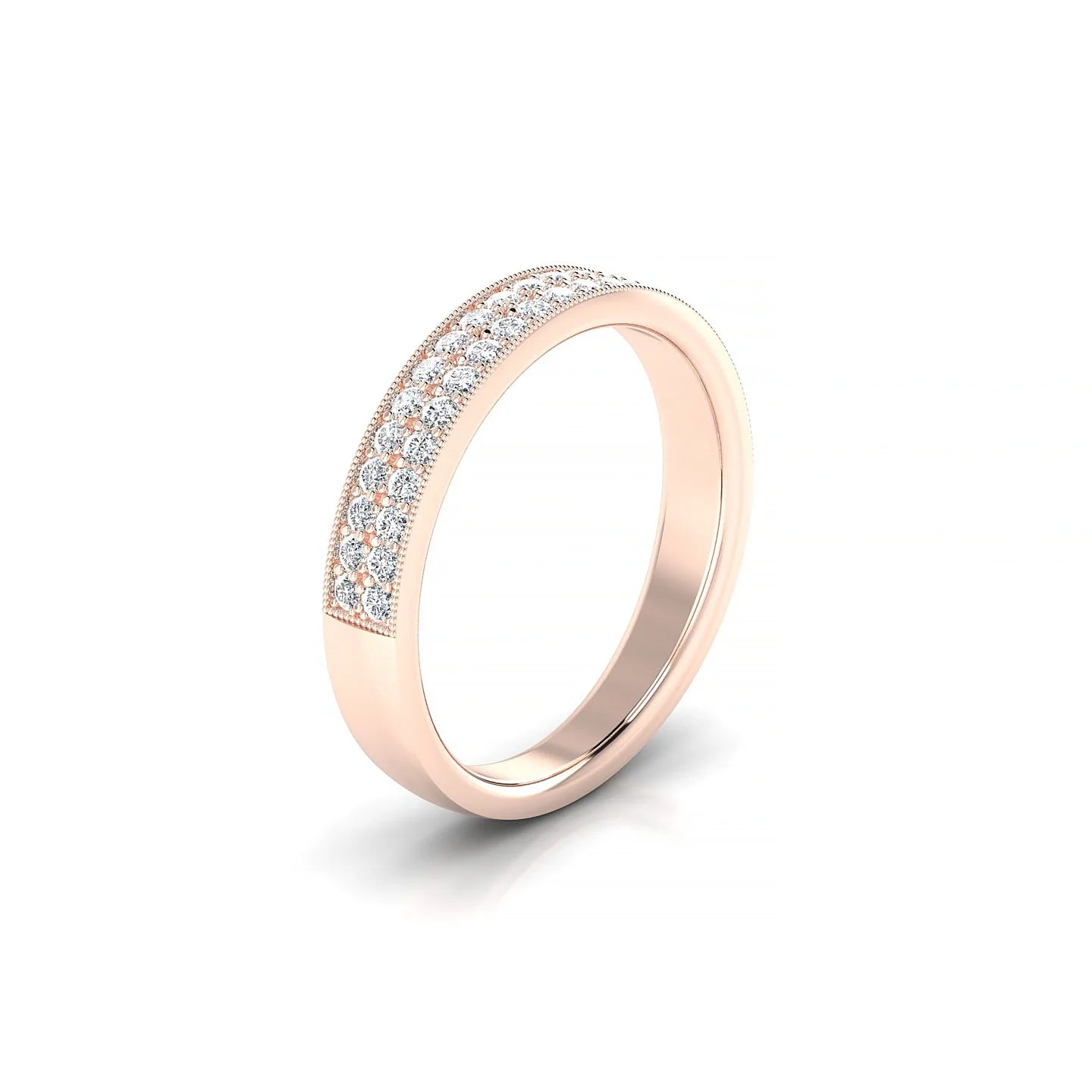 Rhyme | 18k Rose Gold 1.3 mm Round Diamond Ring
