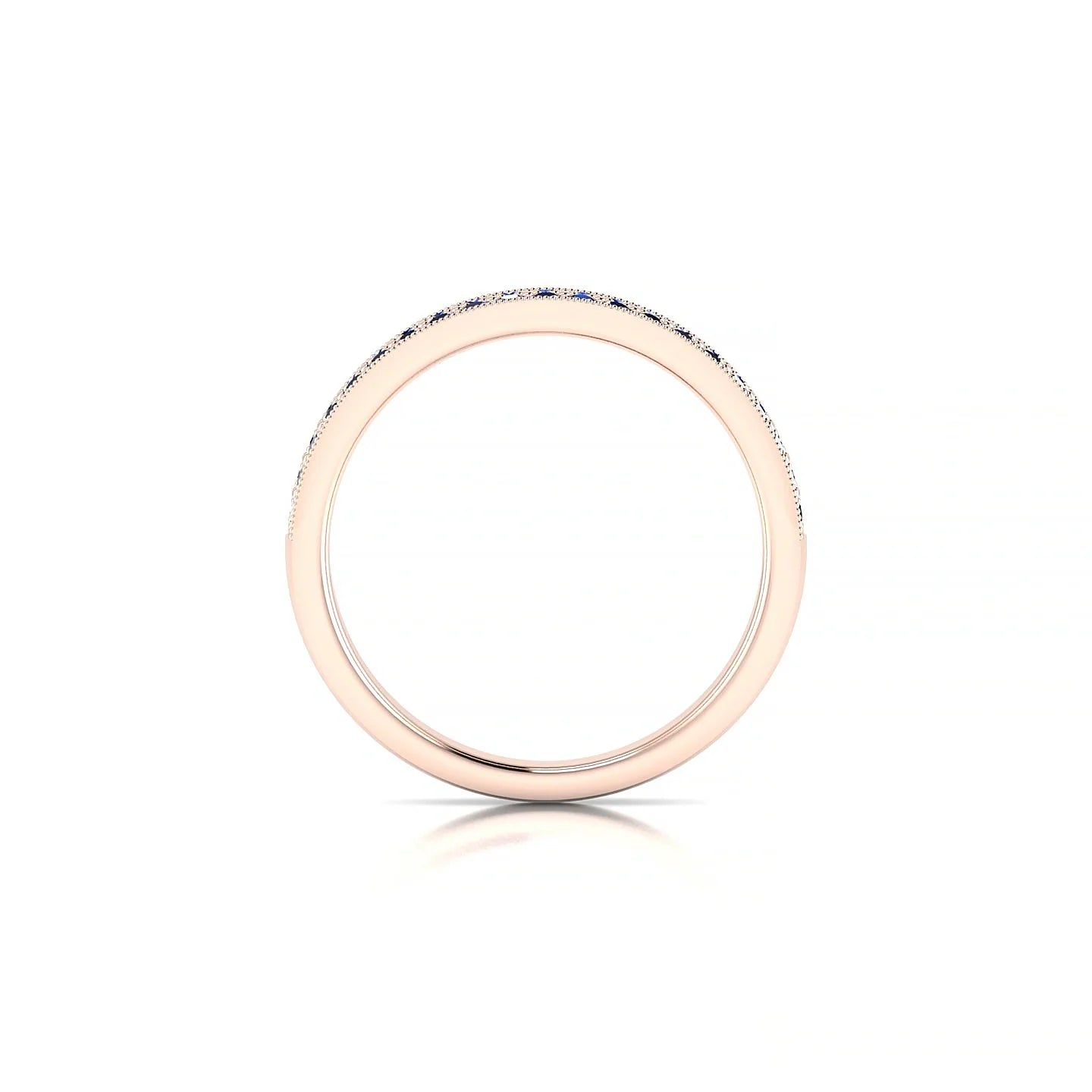 Rhyme | 18k Rose Gold 1.3 mm Round Sapphire Ring