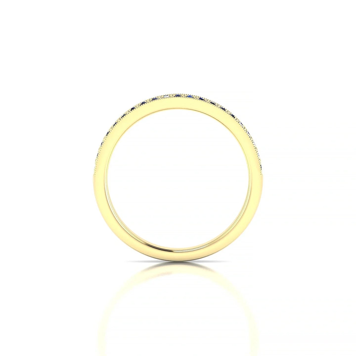 Rhyme | 18k Yellow Gold 1.3 mm Round Sapphire Ring